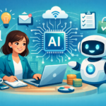 Bizneswoman i AI w pracy